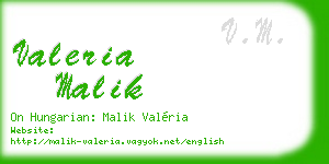 valeria malik business card